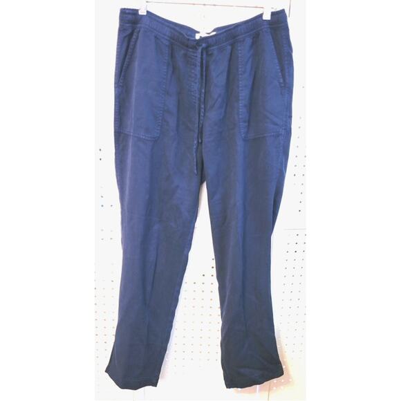 Workshop Republic Womens Blue Casual pants M Tencil Drawstring Pockets Normcore - Picture 1 of 11